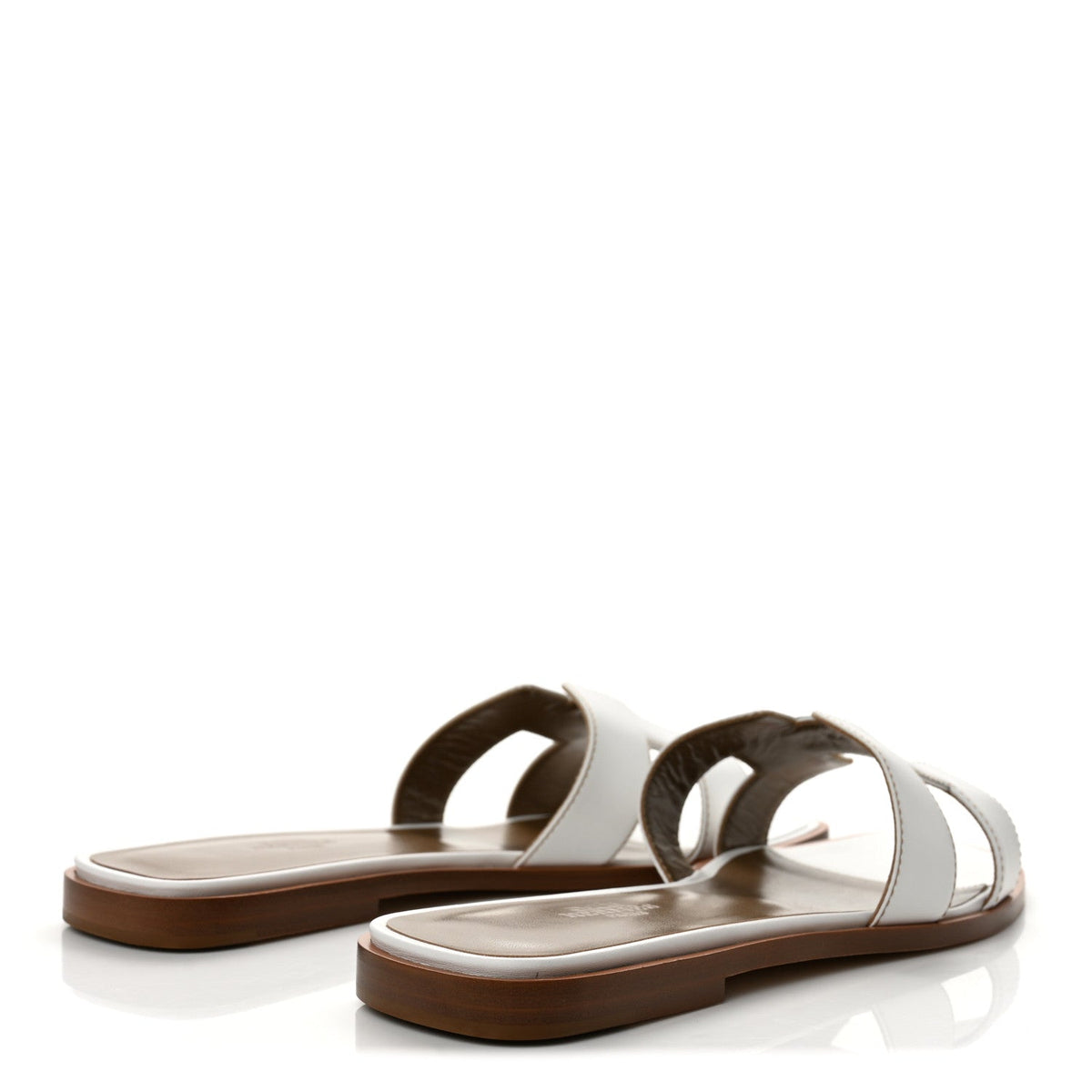 Box Calfskin Oran Sandals 38 White