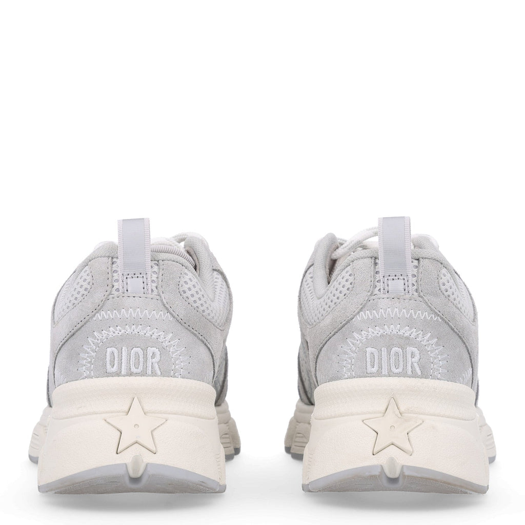 Technical Mesh Suede Dior Chrono Sneakers 38.5 Grey