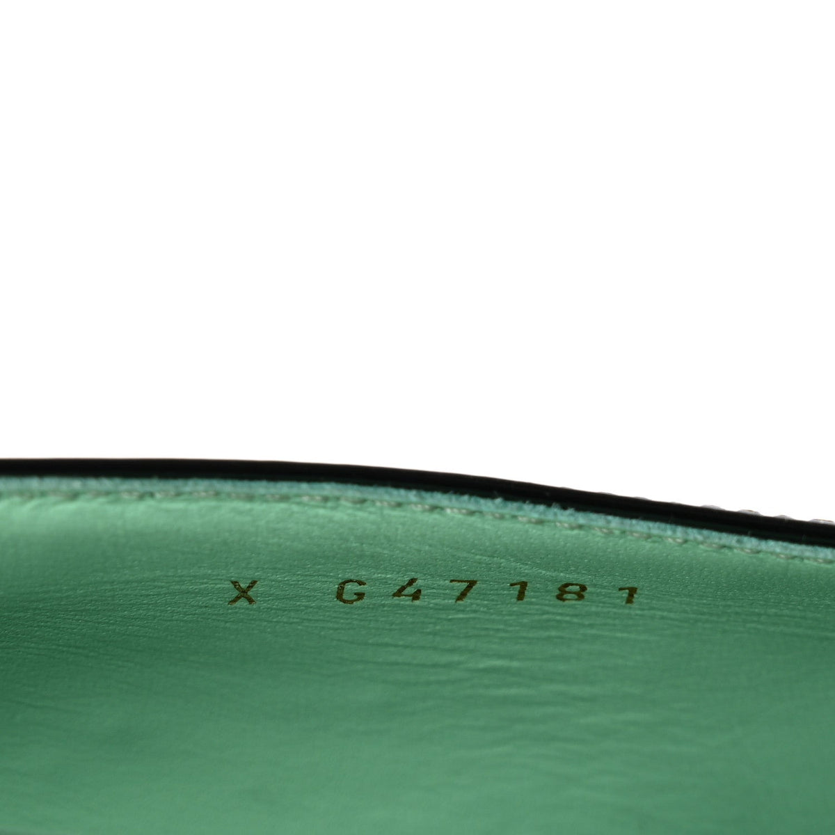 Crocodile Embossed Patent Calfskin Pumps 40 Green Black