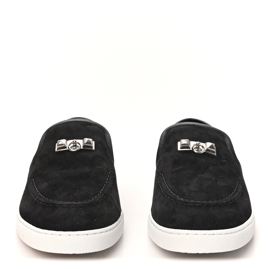 Suede Goatskin Nappa Jour Loafers 38 Black