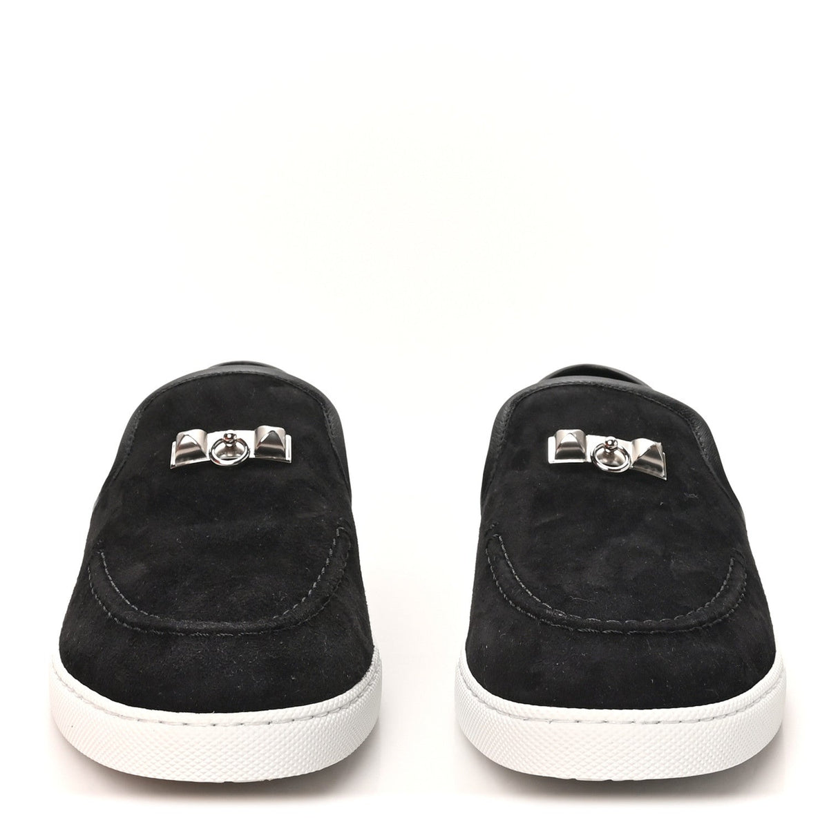 Suede Goatskin Nappa Jour Loafers 38 Black