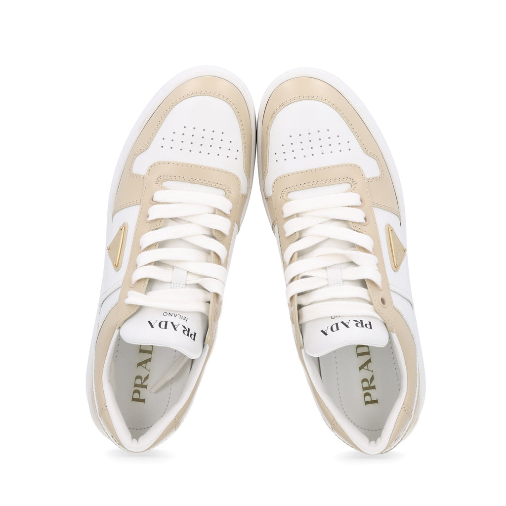 Vitello Rois Triangle Womens Downtown Platform Low Top Sneakers 41 Beige White