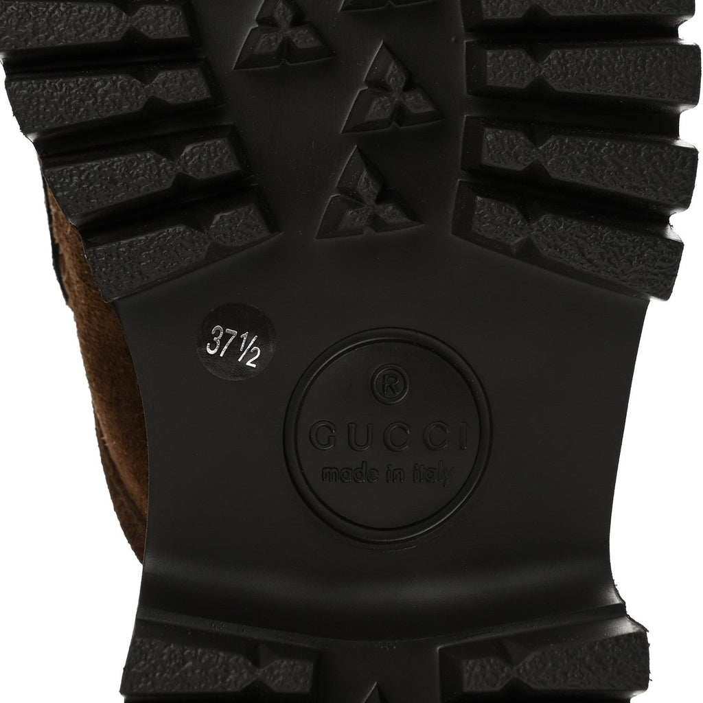 Suede Horsebit Platform Mules 37.5 Washed Brown