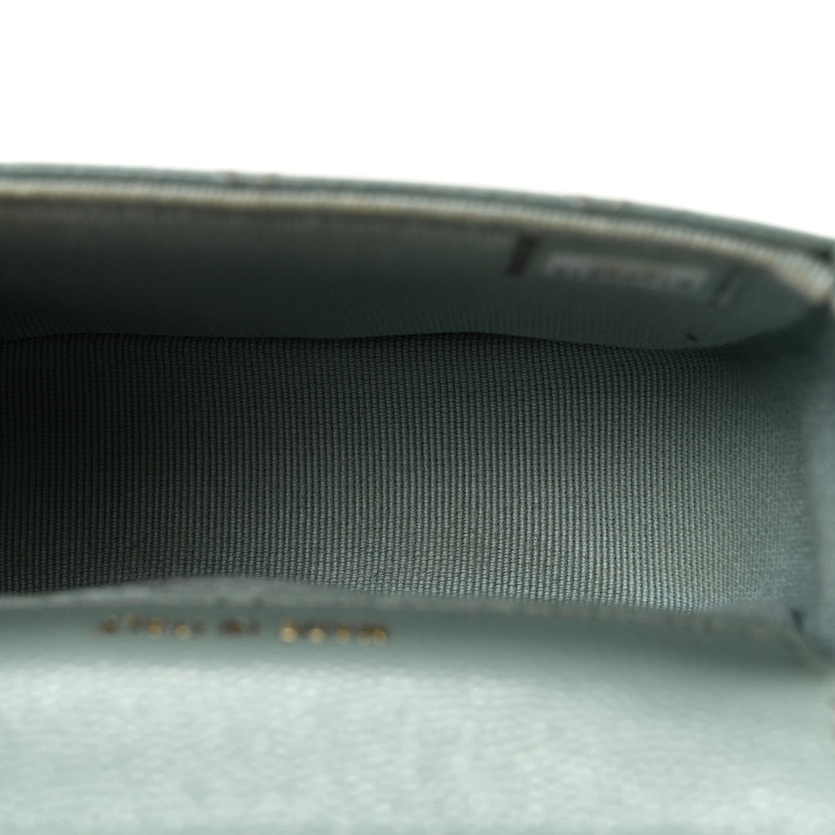 Caviar Quilted Mini Clutch With Chain Light Green