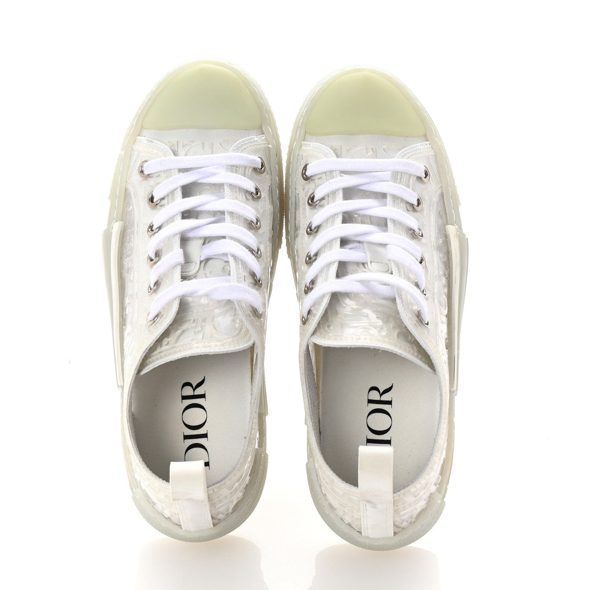 PVC Oblique Embossed Mens B23 Low Top Sneakers 37 White
