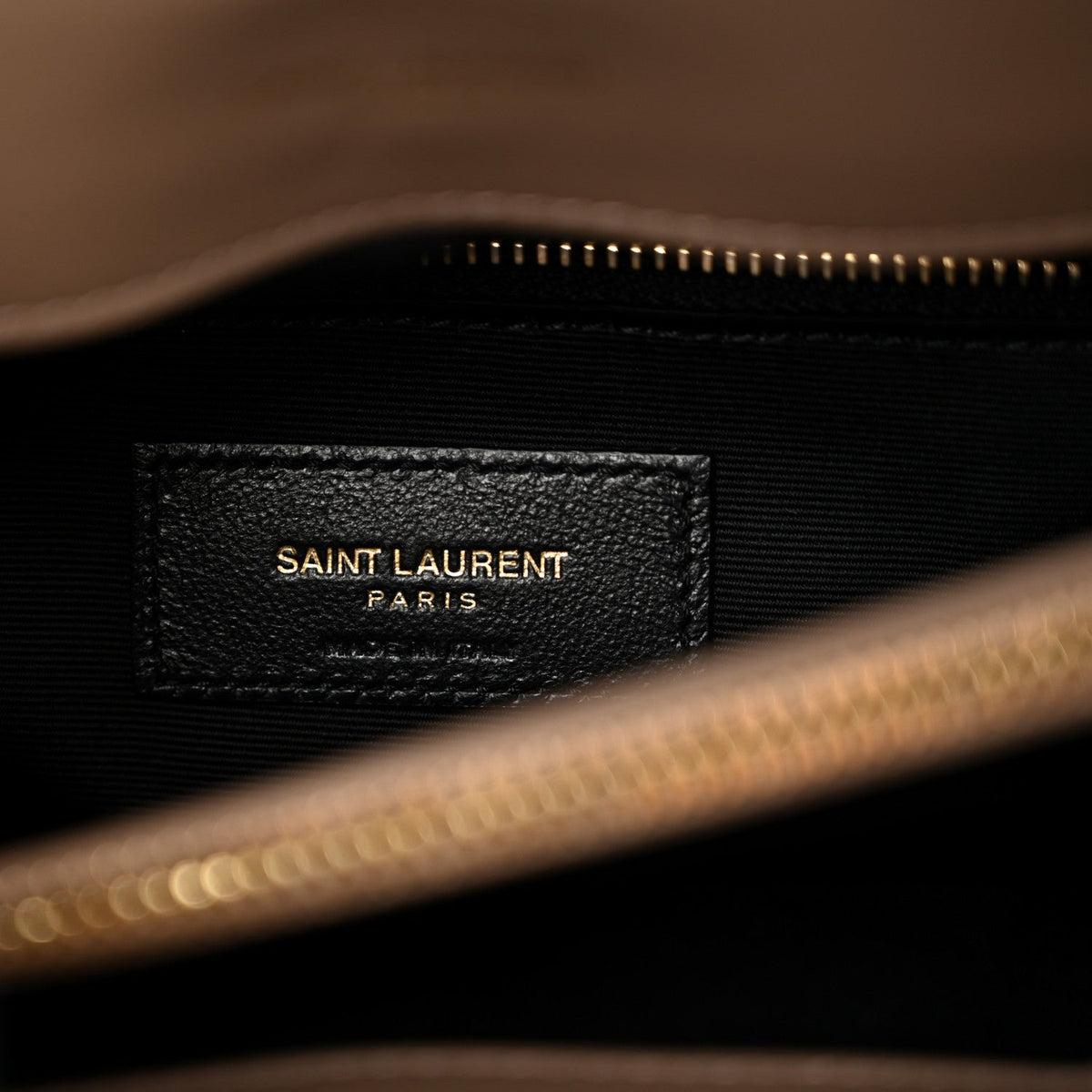 Calfskin Y Quilted Monogram Medium Loulou Chain Satchel Dark Beige
