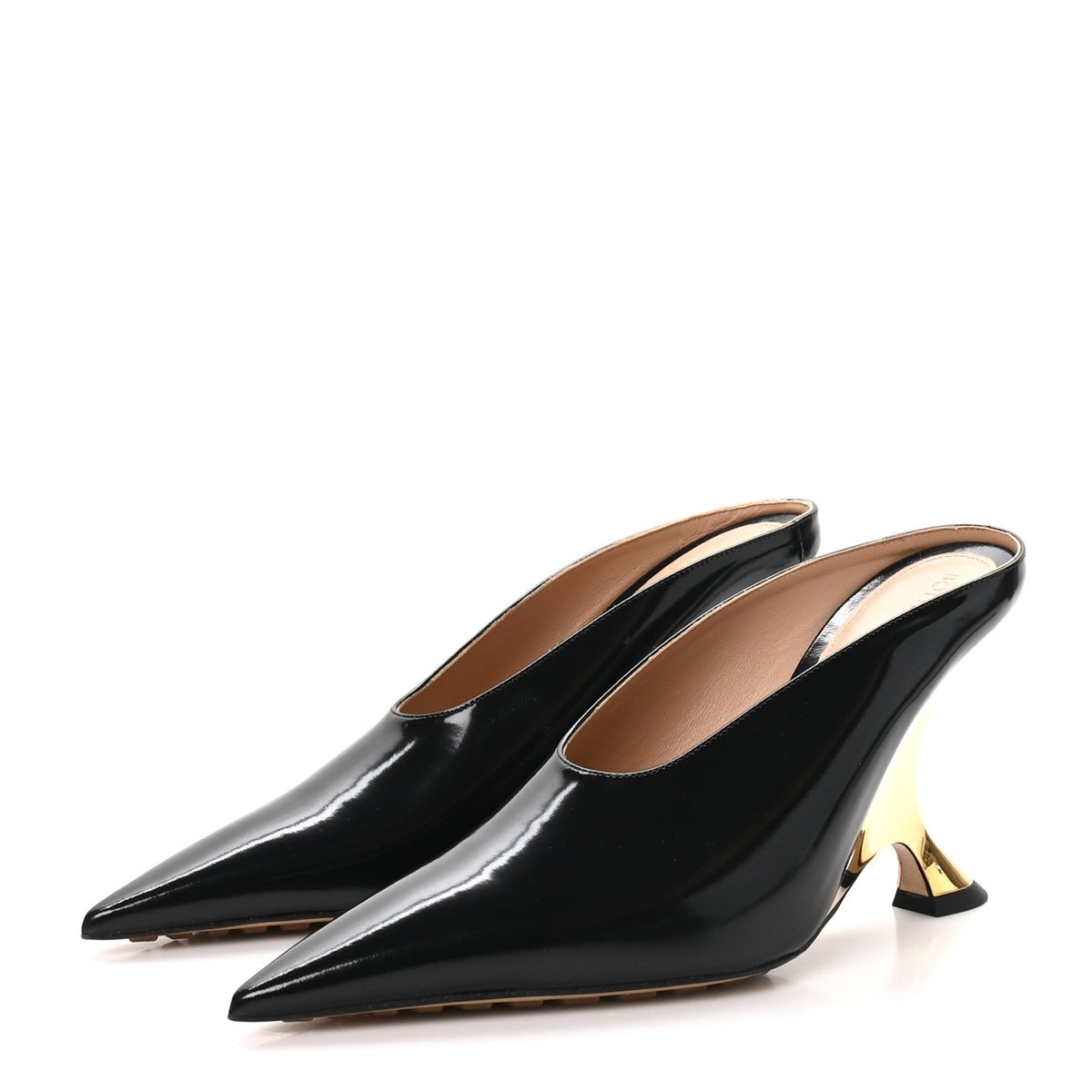 Latex Rocket Mule Pumps 37 Black