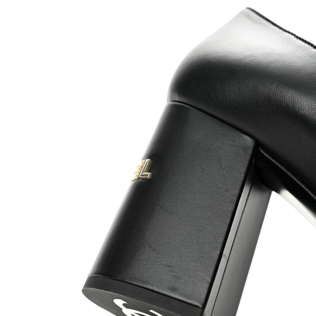Lambskin Mary Jane Platform Pumps 37 Black