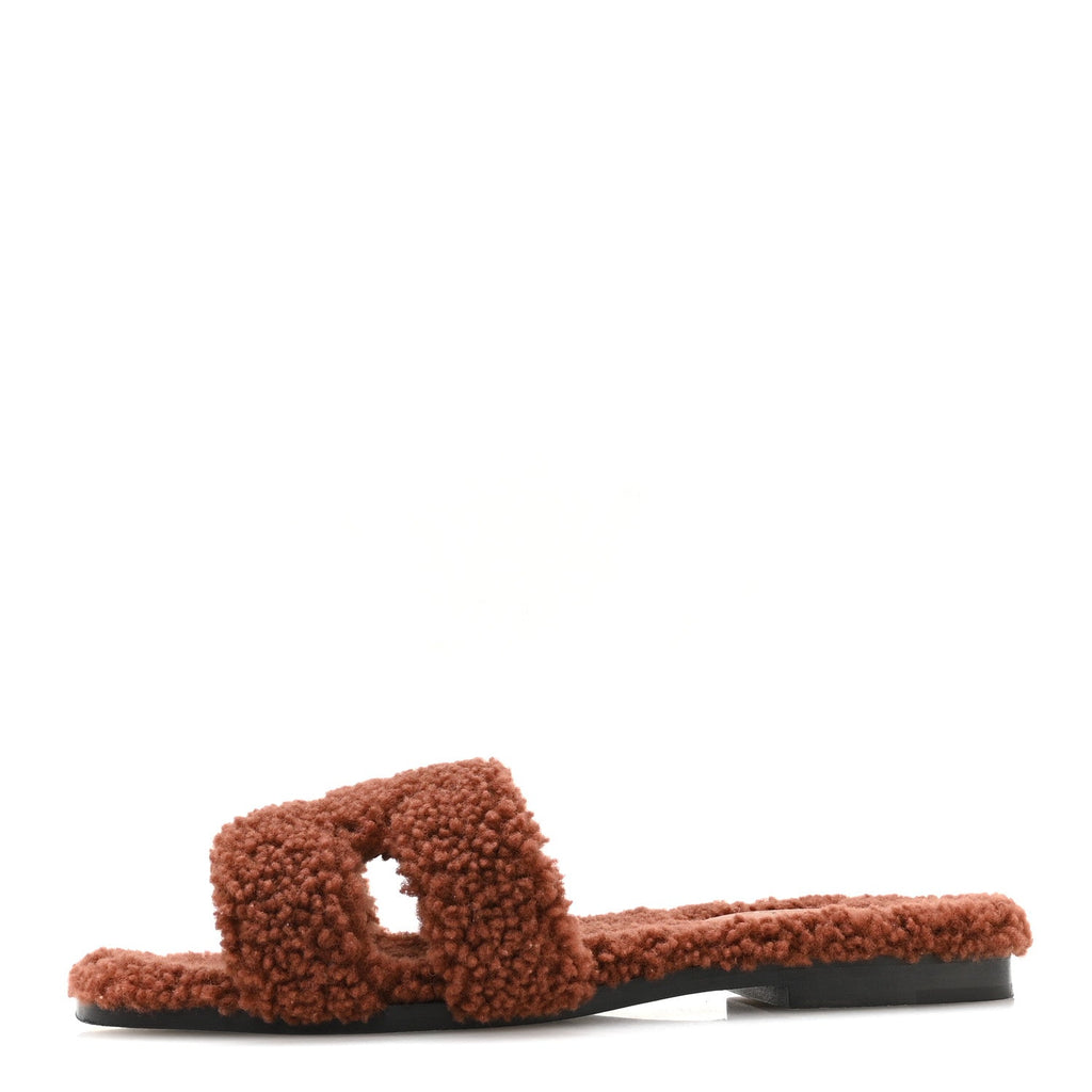 Woolskin Oran Sandals 36 Cognac