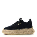 Toile Calfskin Espasneak Flat Sneaker 36 Obscur