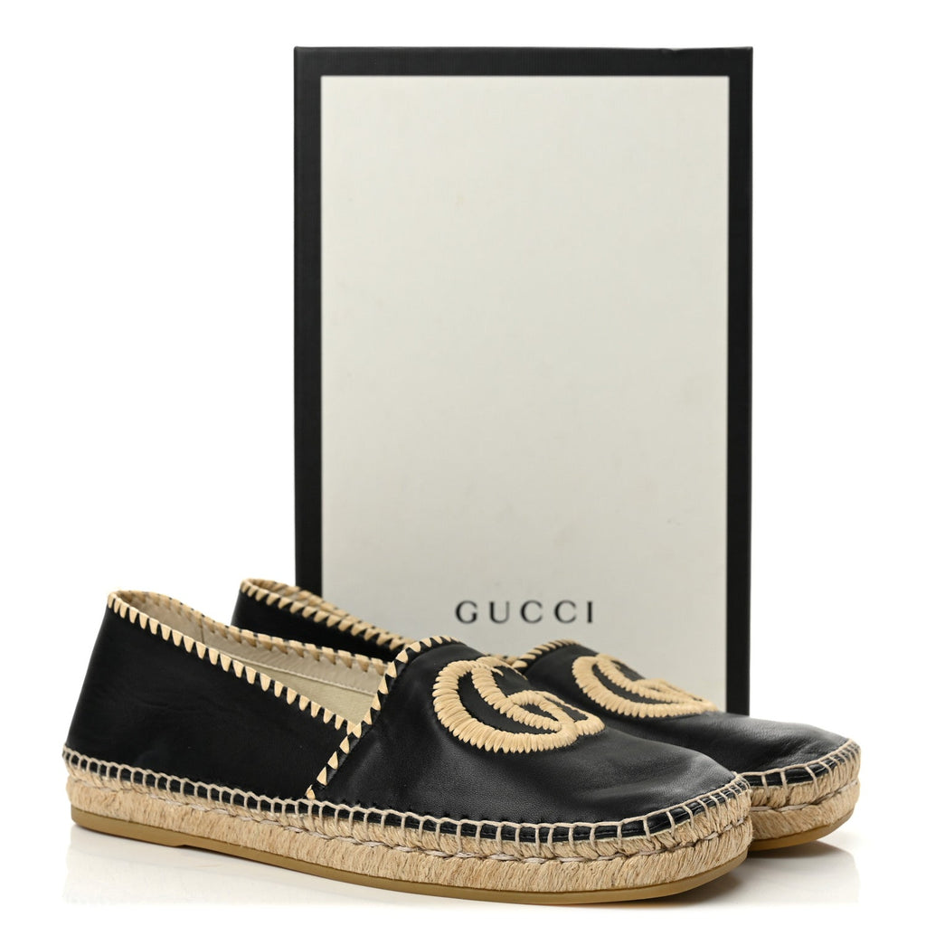 Nappa Charlotte GG Marmont Miguel Espadrilles 40 Black