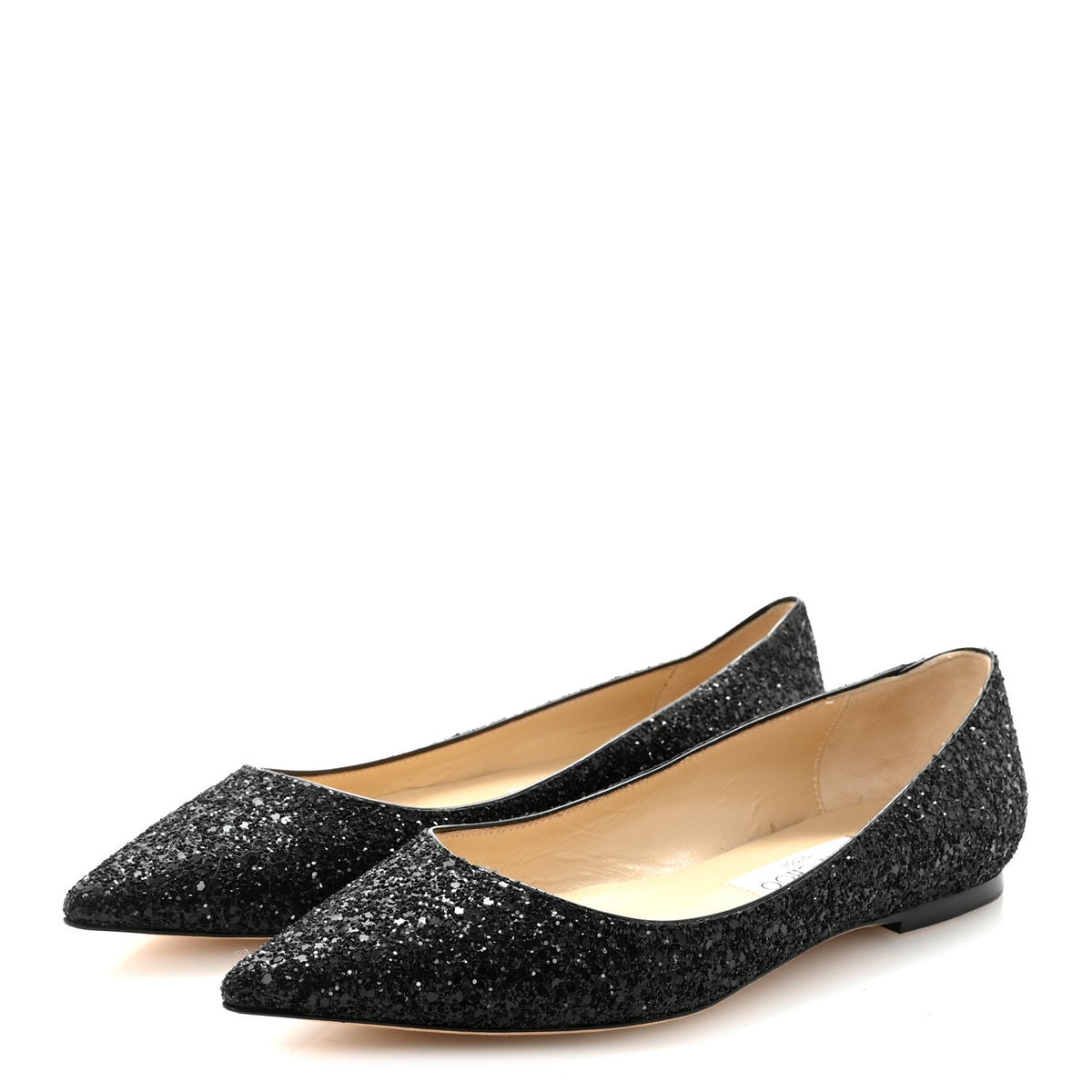 Glitter Romy Flats 38 Black