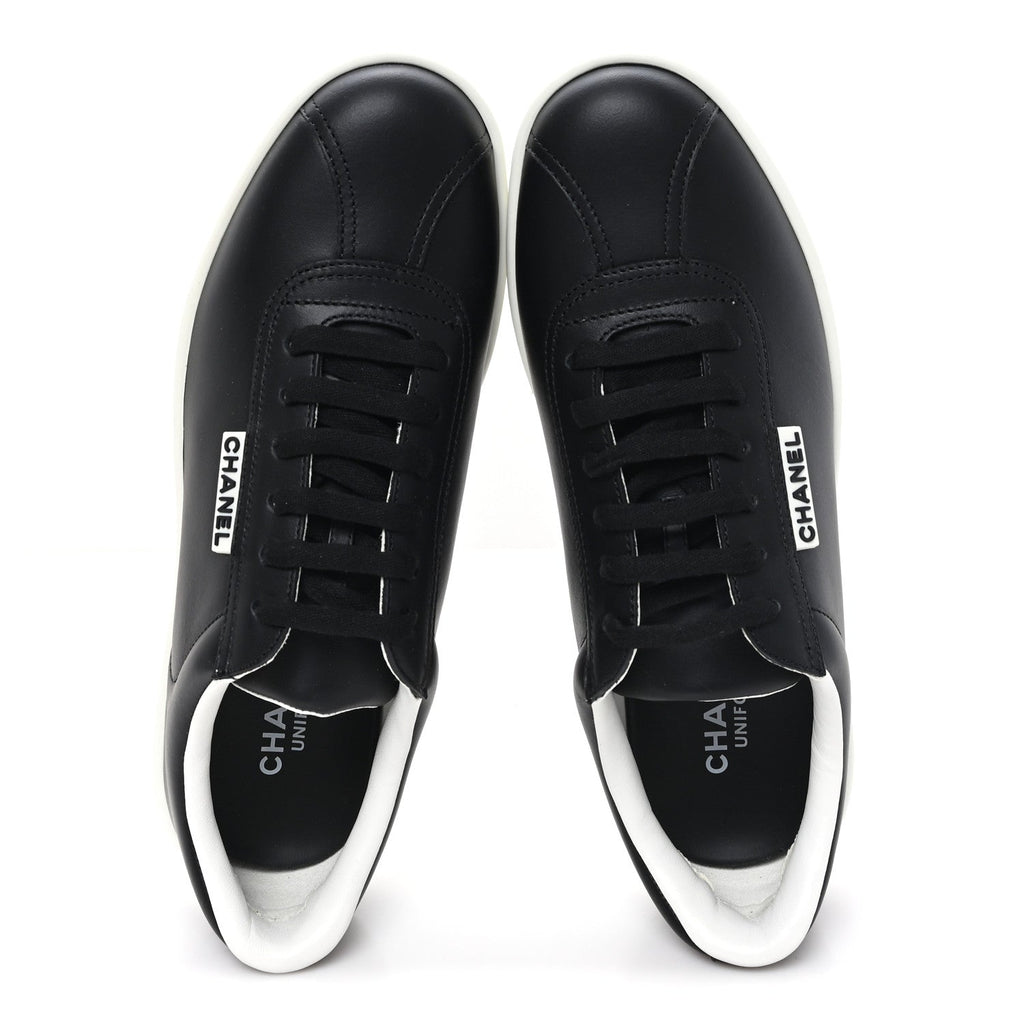 Calfskin CC Uniform Womens Sneakers 39 Black