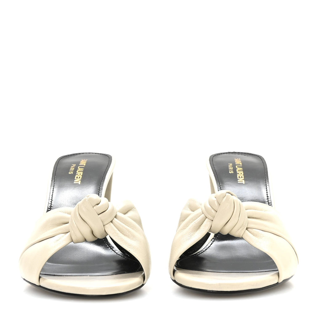 Lambskin Bianca Mules 40.5 Pearl