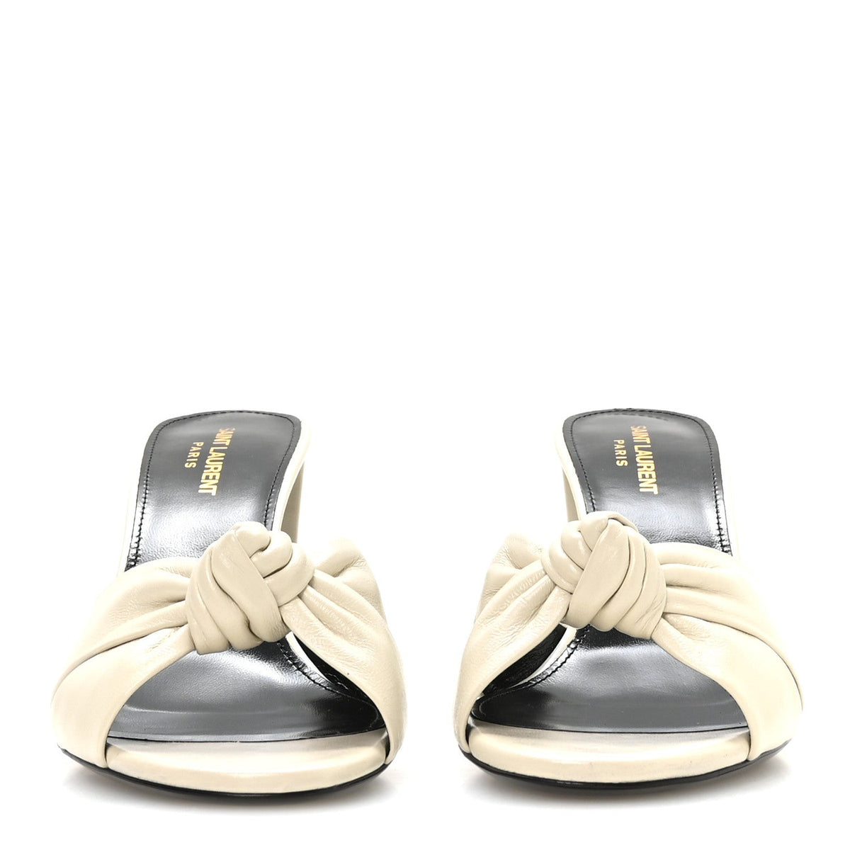 Lambskin Bianca Mules 40.5 Pearl