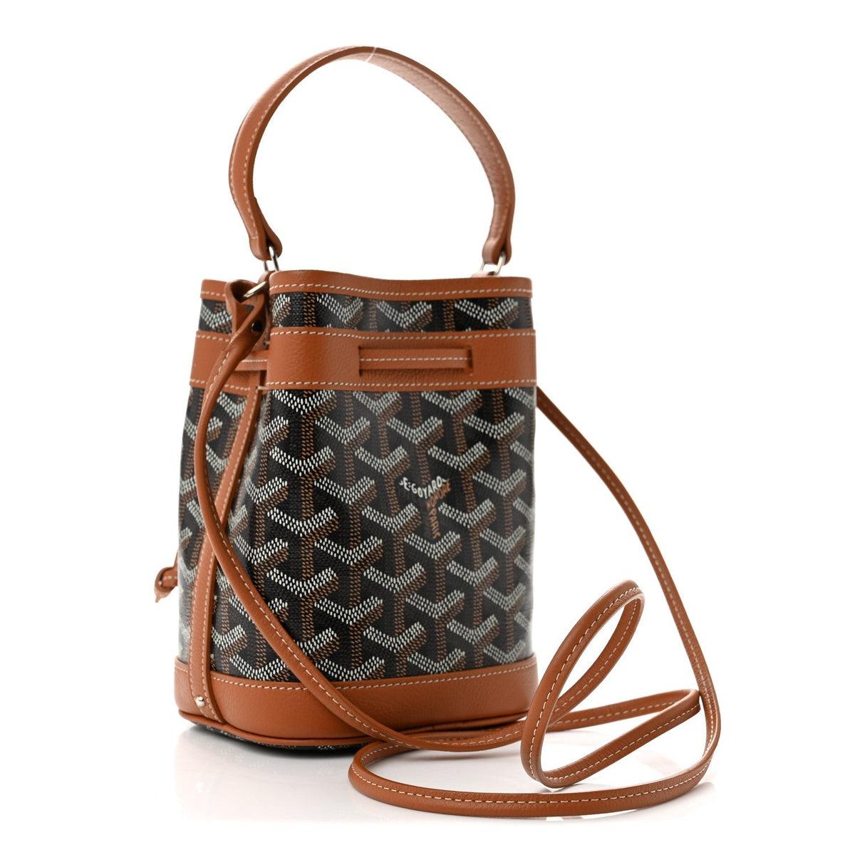 Goyardine Petit Flot Mini Bucket Bag Black Gold
