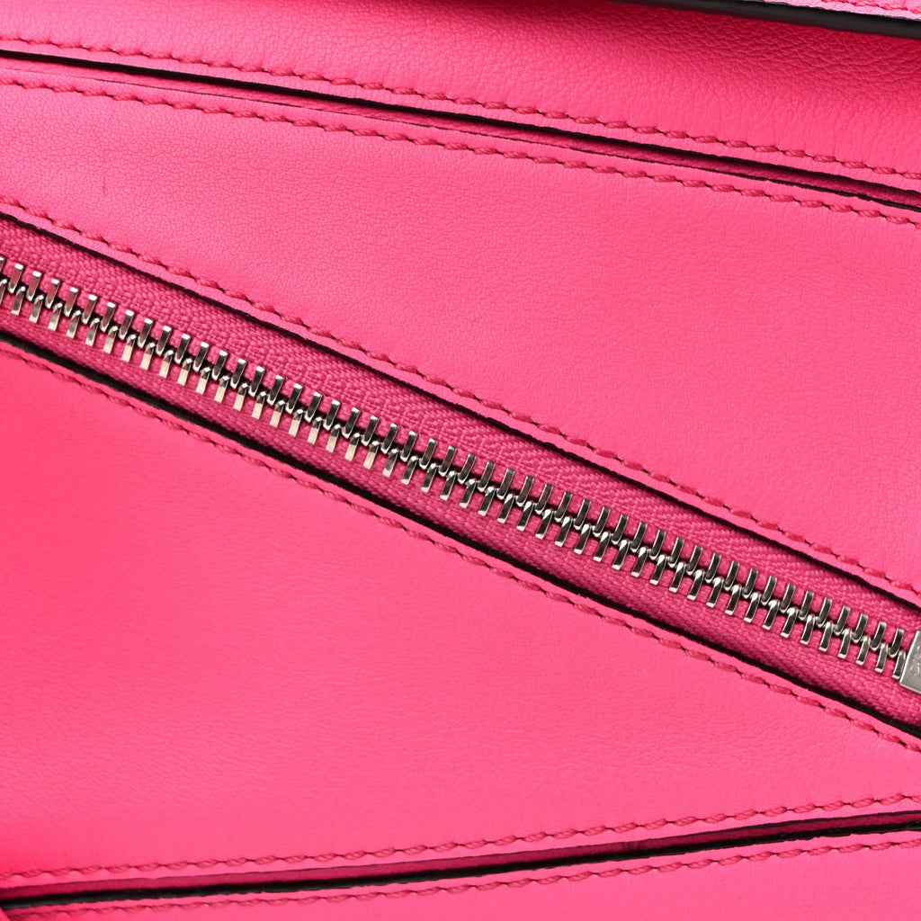 Calfskin Mini Puzzle Bumbag Neon Pink