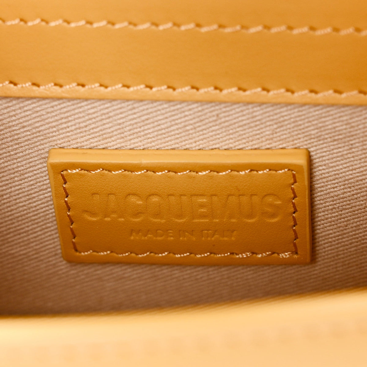 Smooth Calfskin Le Bambino Dark Yellow