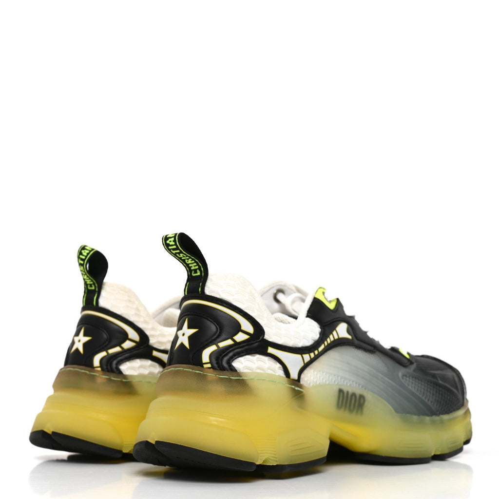 Matte Technical Fabric Mesh Dior Vibe Sneakers 37.5 White Yellow