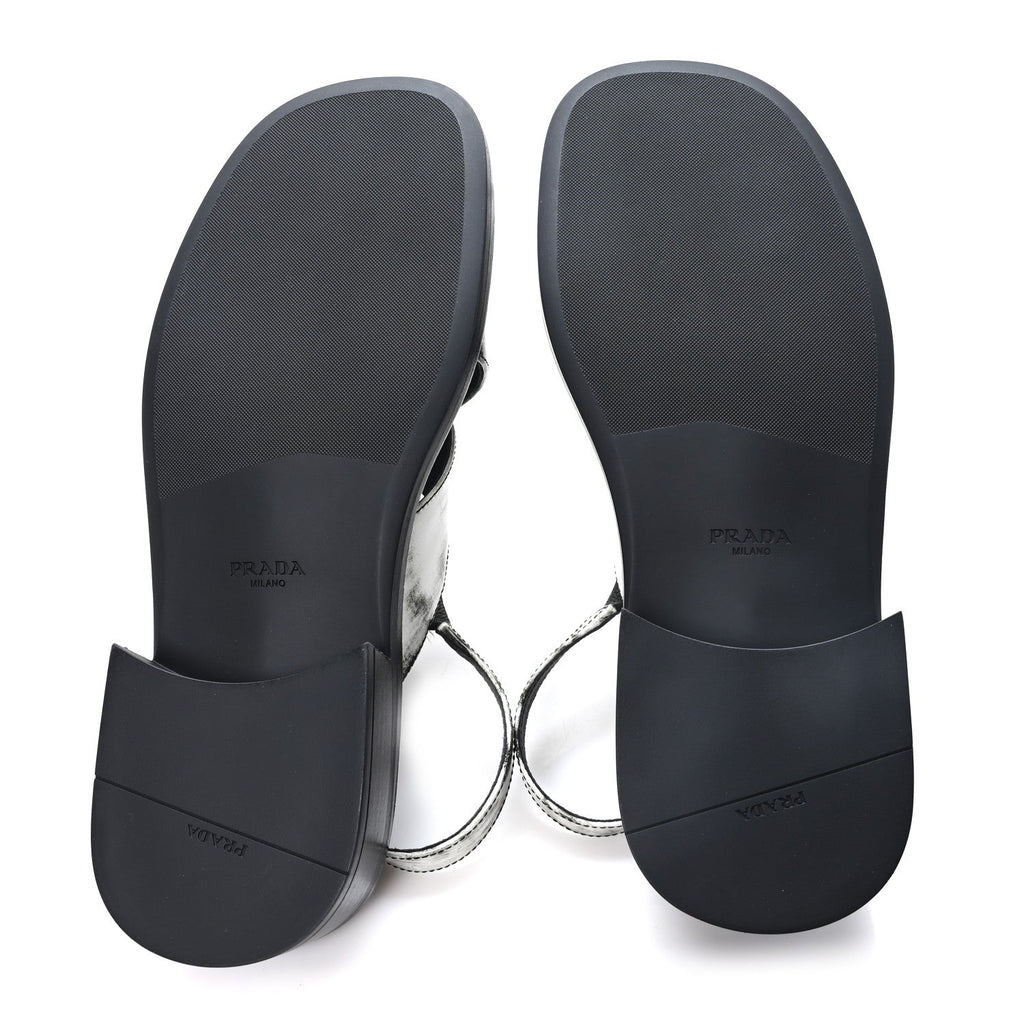 Spazzolato Fume Re-Edition 1996 Buckle Sandals 39 Bianco