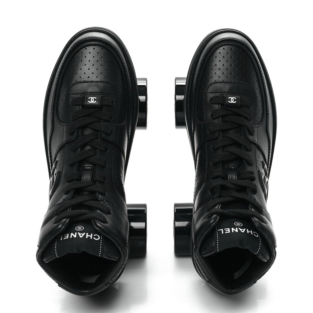 Calfskin Womens Roller Skates 38 Black