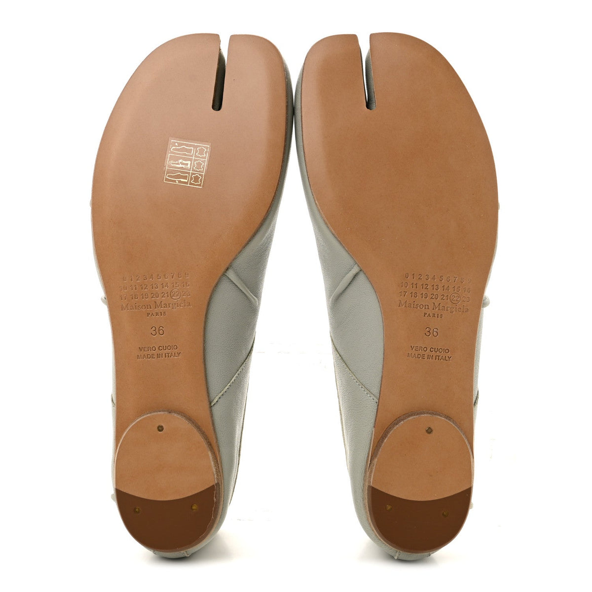 Nappa Tabi Ballet Flats 36 Alabaster