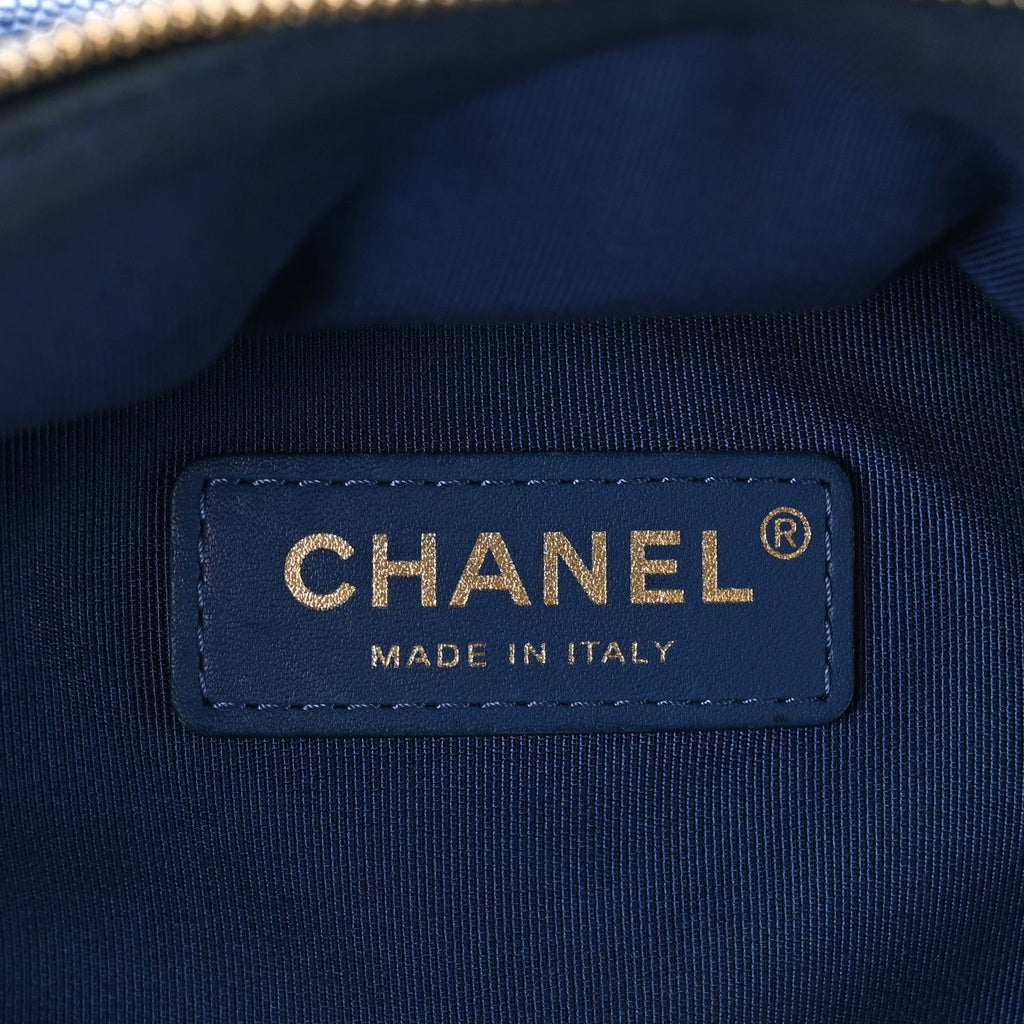Caviar Quilted Large CC Day Backpack Blue