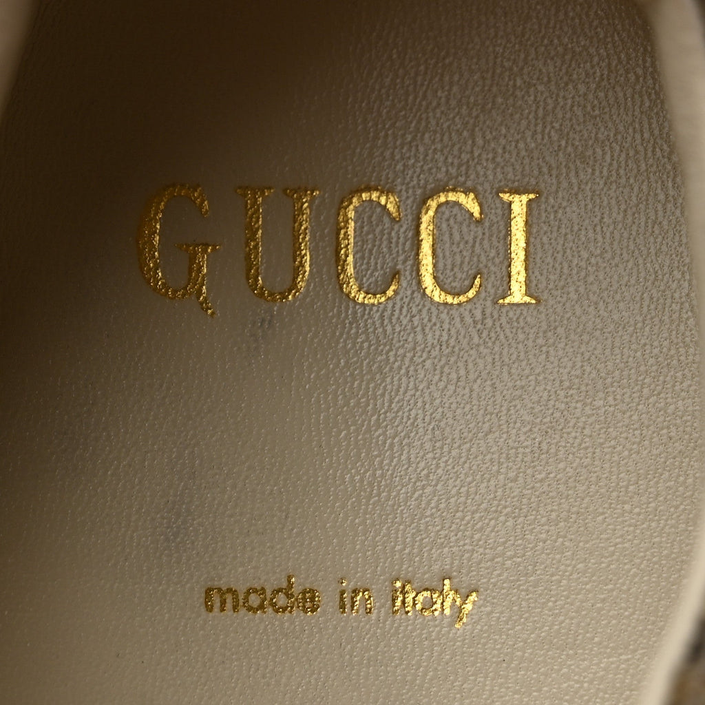 Maxi GG Supreme Monogram Gucci 100 Womens Rhyton Sneakers 37.5 Beige Ebony