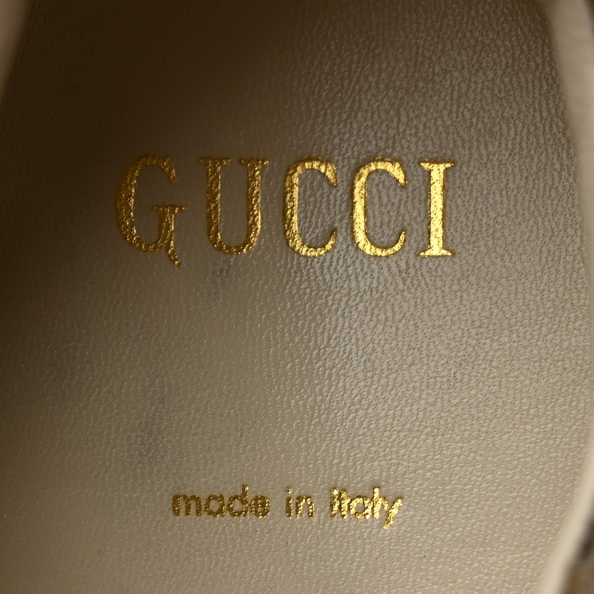 Maxi GG Supreme Monogram Gucci 100 Womens Rhyton Sneakers 37.5 Beige Ebony