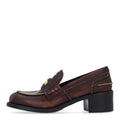 Vitello Deco Penny Platform Loafers 35.5 Ebano