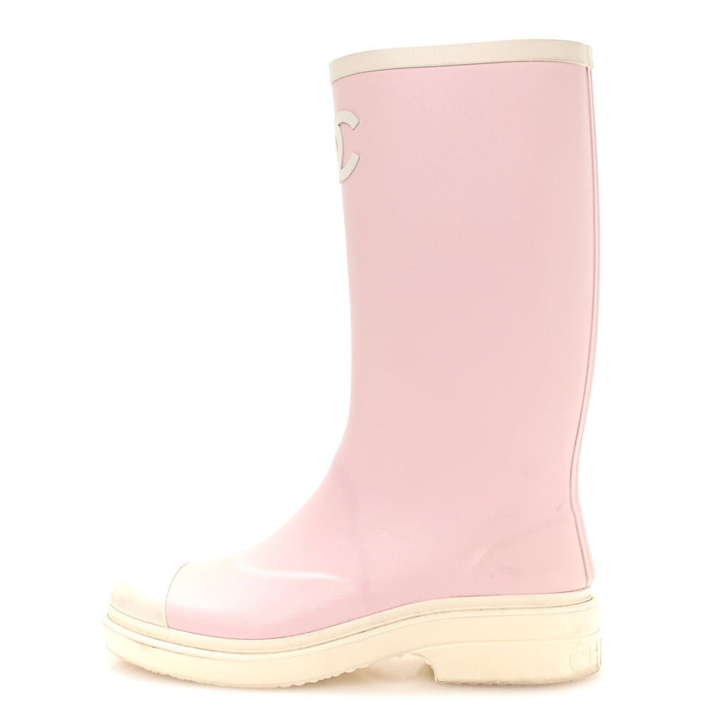 Caoutchouk CC High Boots 37 Light Pink White