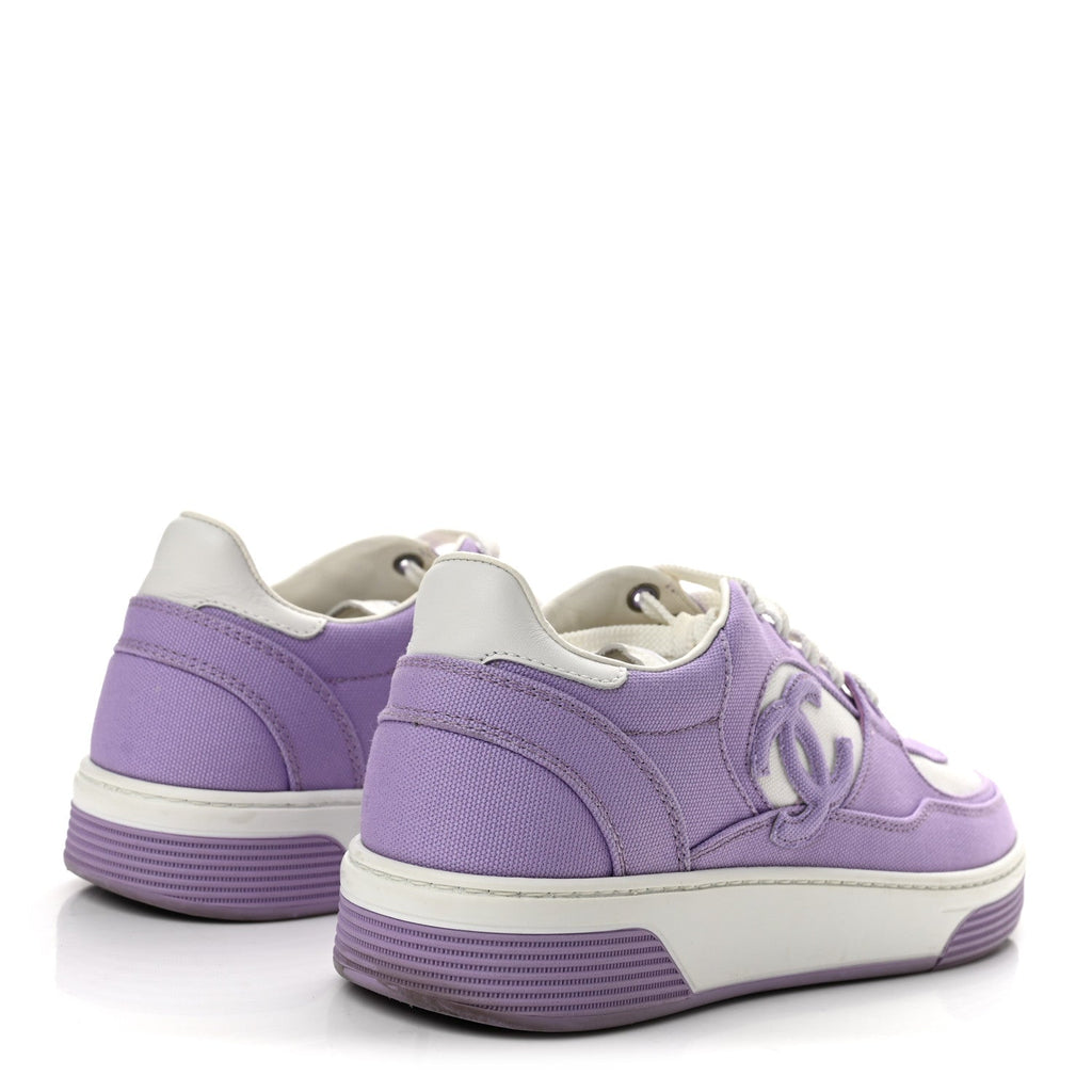 Cotton Sneakers 39 Purple White