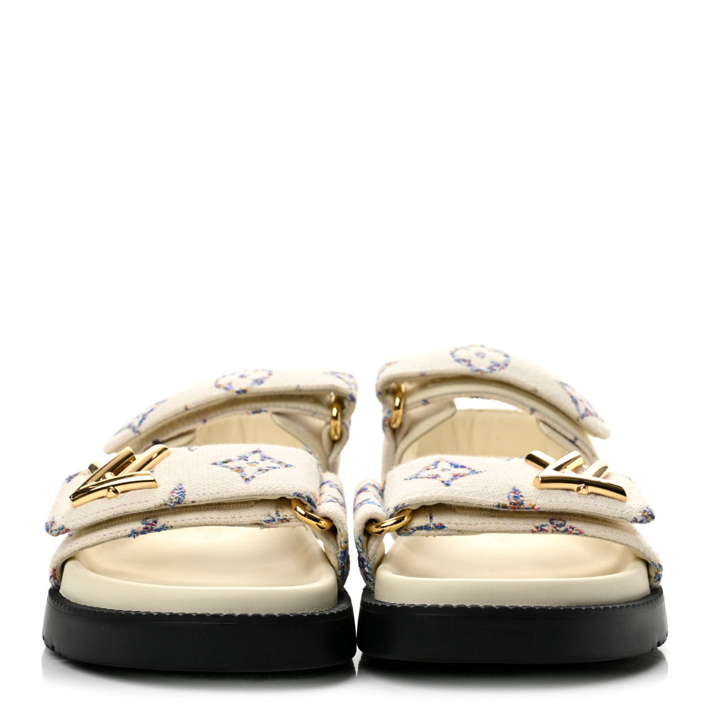 Monogram LV Sunset Comfort Flat Sandals 35.5 Multicolor
