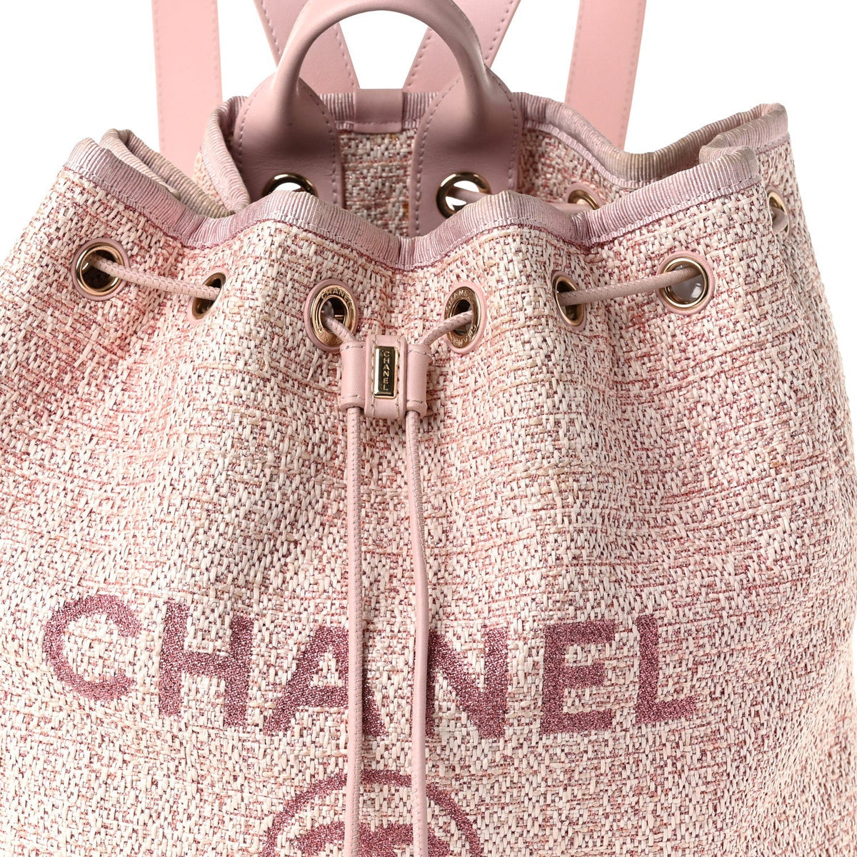 Canvas Large Deauville Backpack Pink
