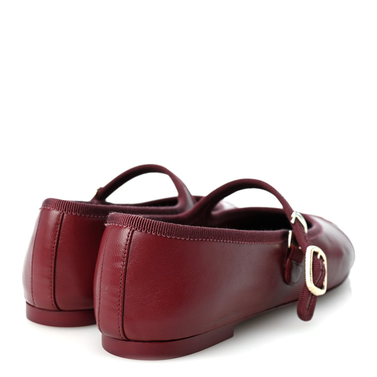 Lambskin Mary Jane Flats 36.5 Burgundy