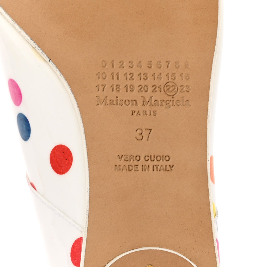 Coated Canvas Confetti Printed Tabi New Ballerina Flats 37 White Multicolor