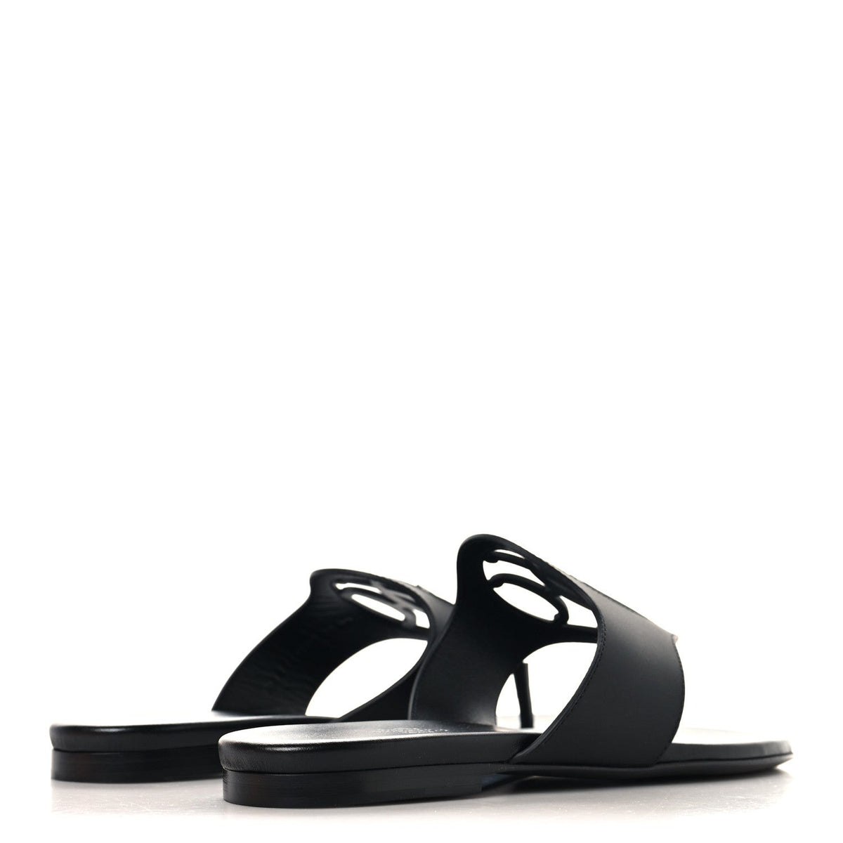 Calfskin Womens Mage Sandals 38 Black