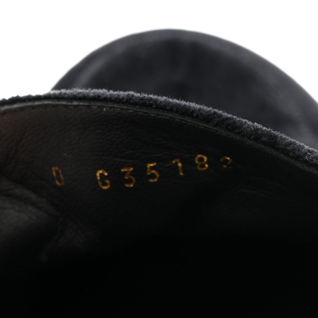 Velvet Moccasin Loafers 40 Black