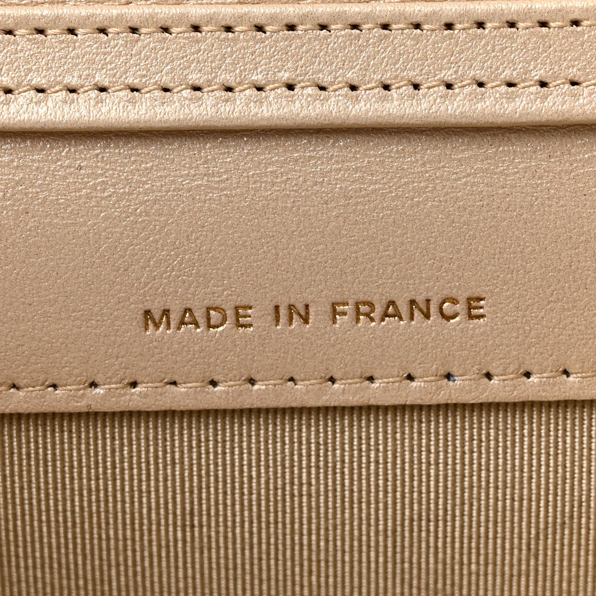 Metallic Lambskin Quilted Belt Bag Gold