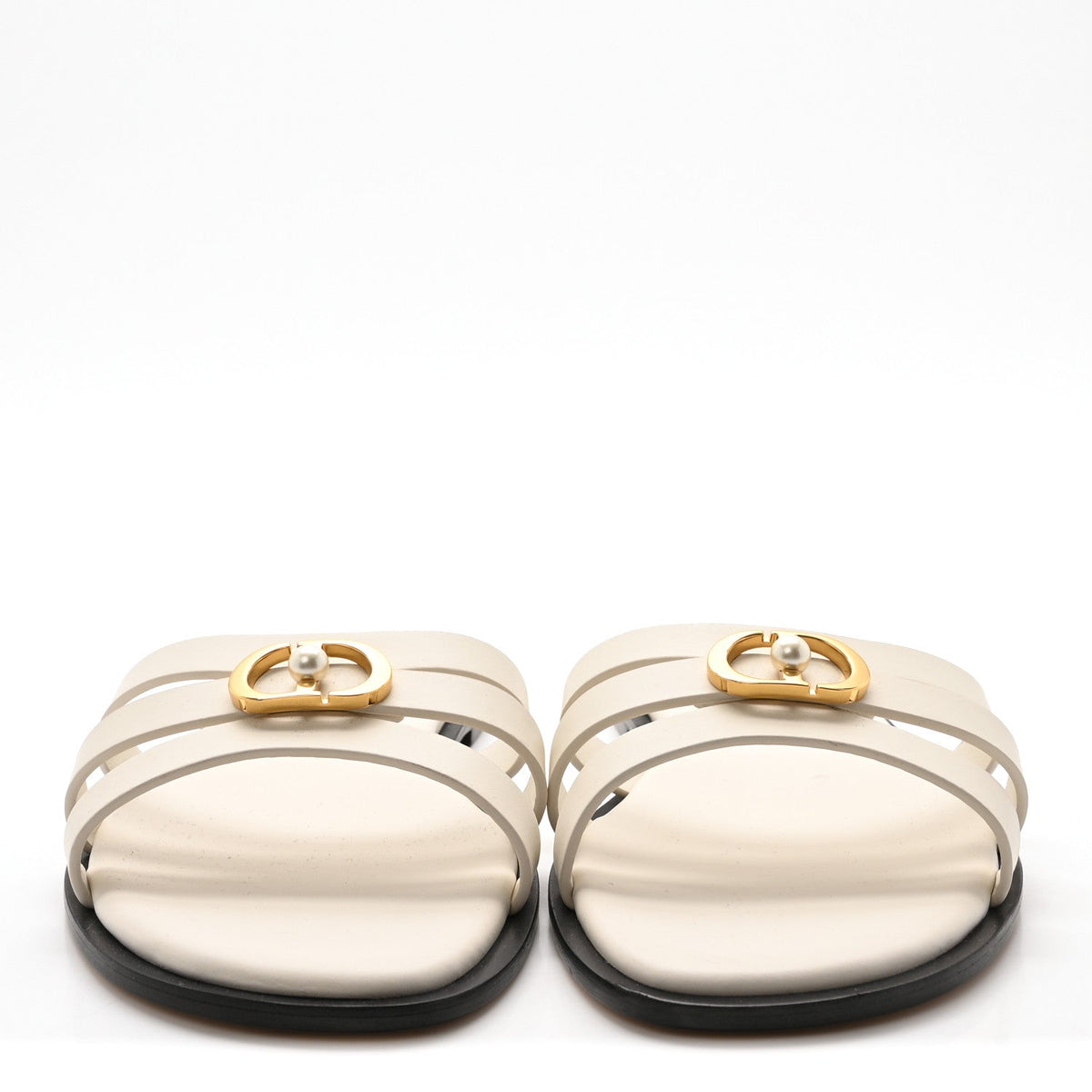 Calfskin 30M Slide Sandals 37.5 White