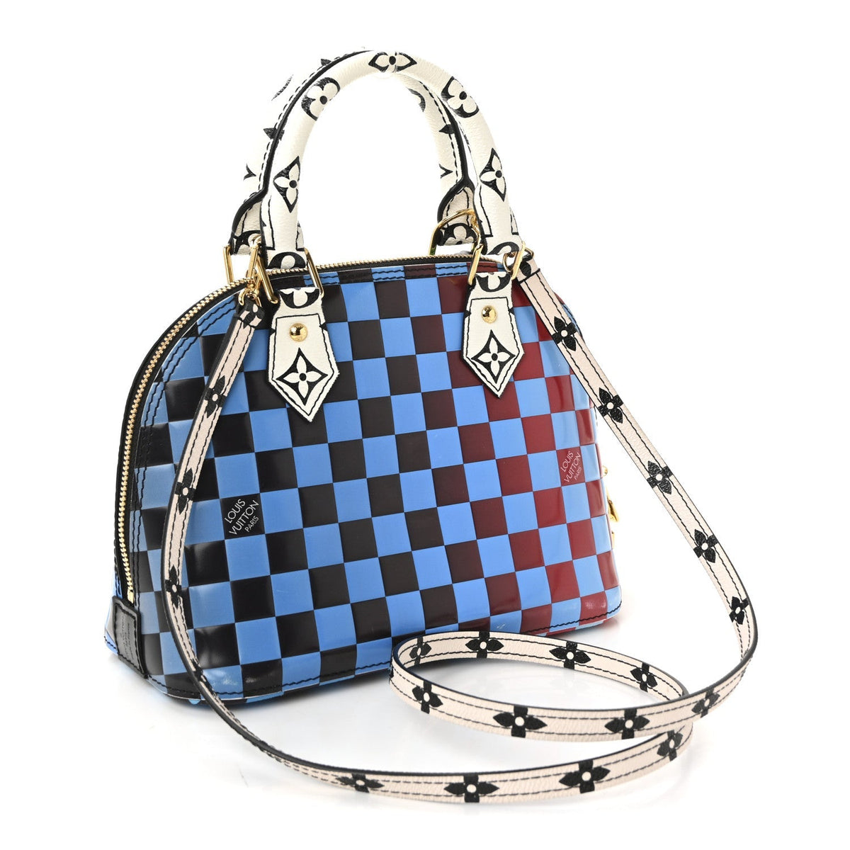 Epi Damier Race Alma BB Blue Vert
