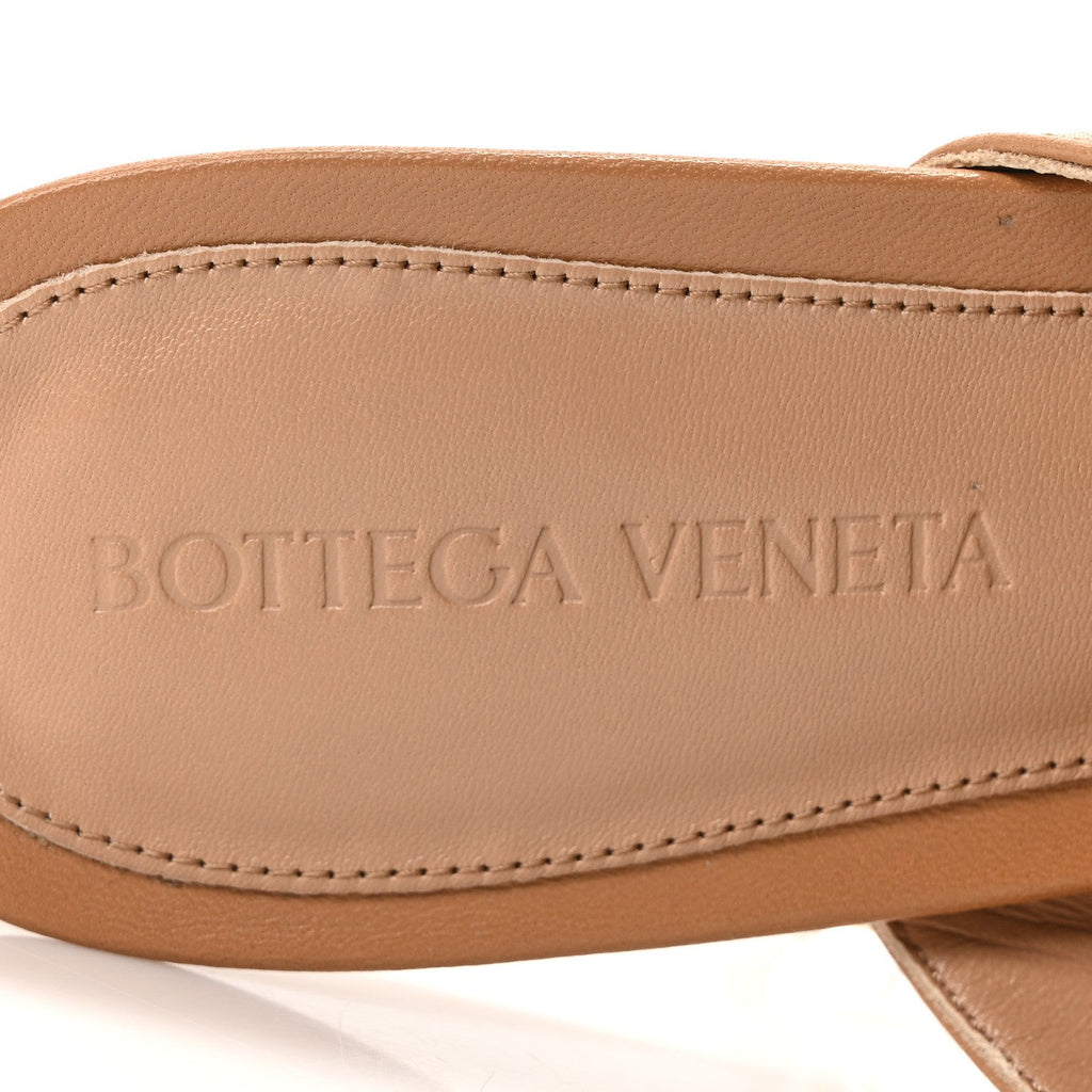 Lambskin Stretch Mule 40mm Sandals 39 Beige