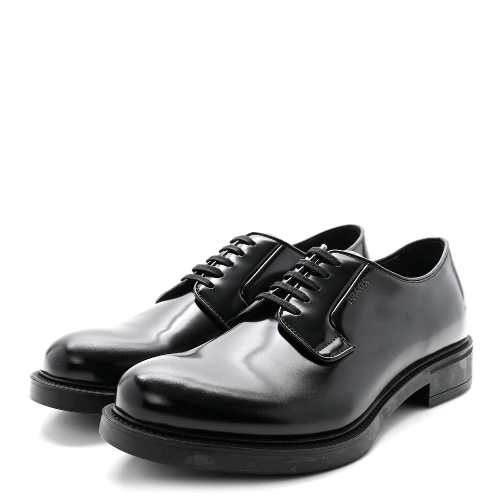 Spazzolato Mens Derby Loafers 7.5 Black