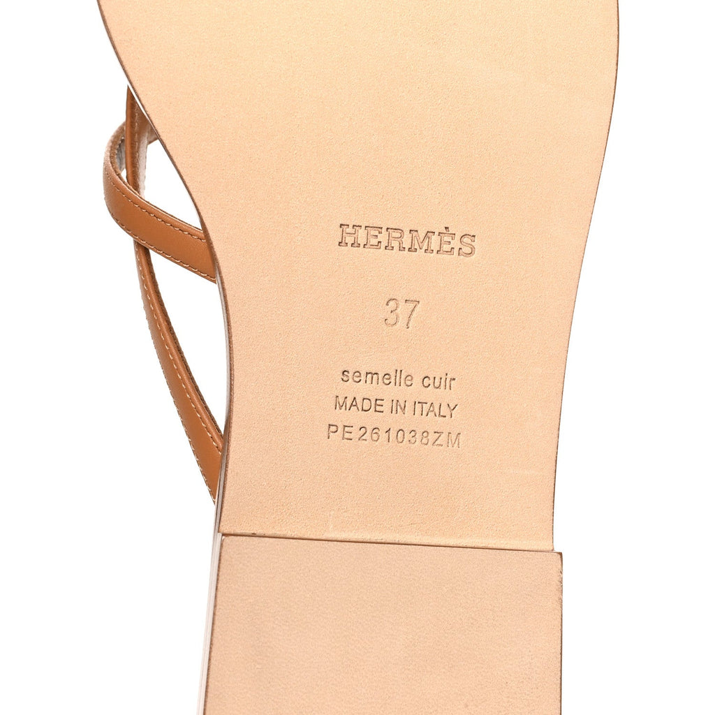 Calfskin Miss Sandals 37 Naturel
