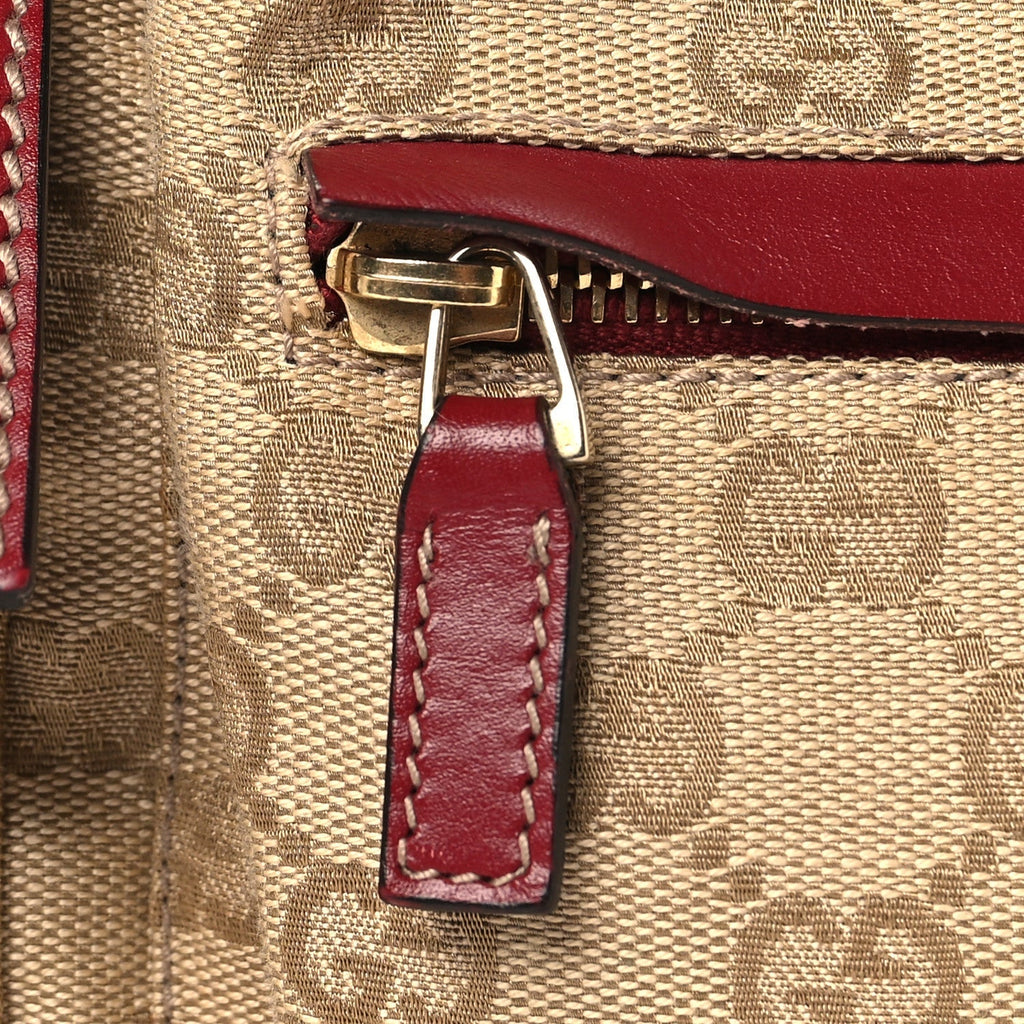 GG Monogram Double Pocket Belt Bag Red