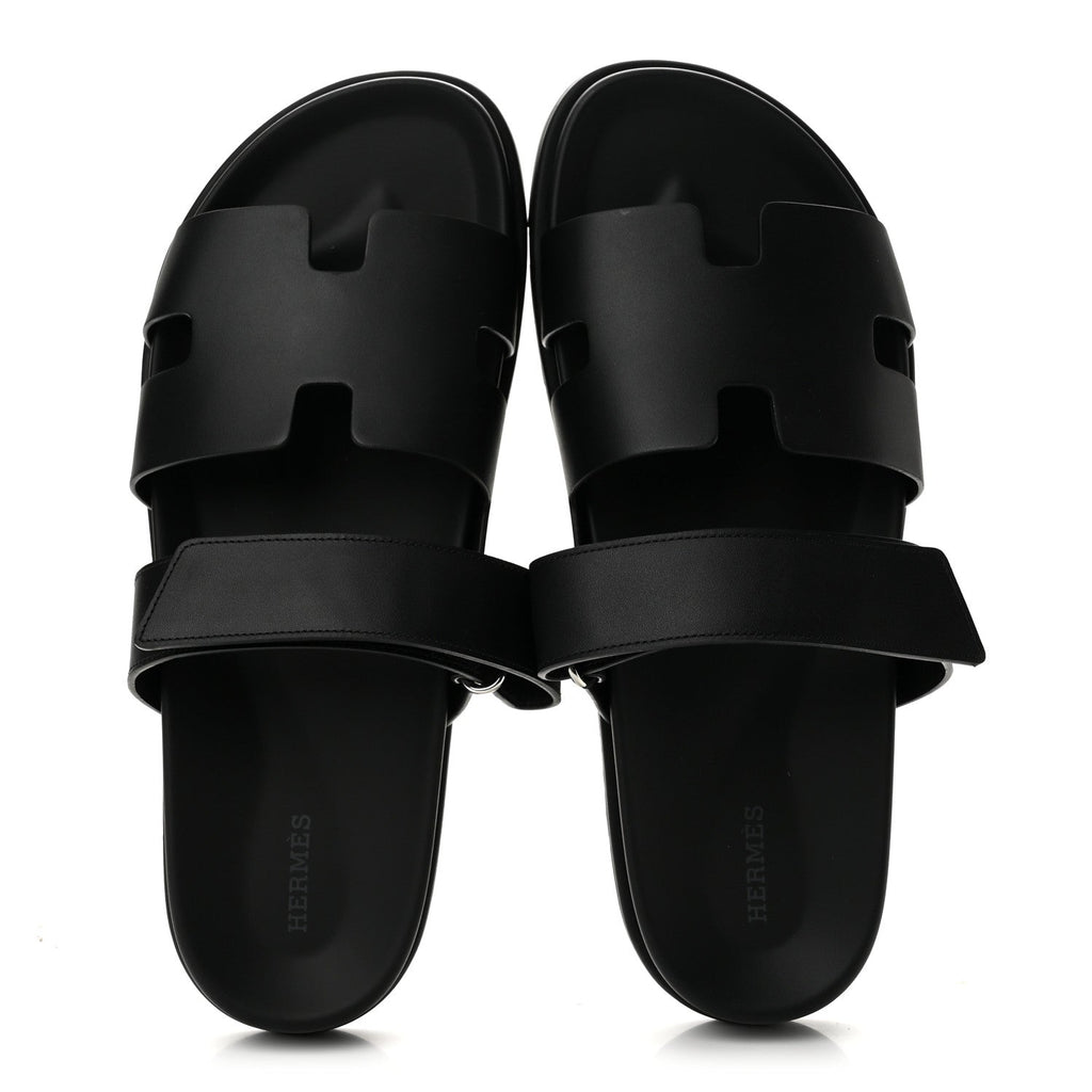 Calfskin Mens Chypre Sandals 44 Black