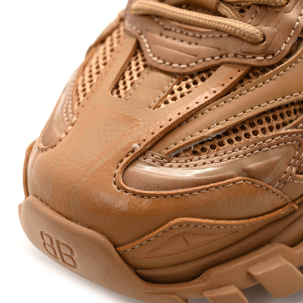 Rubber Mesh Monocolor Clear Sole Womens Track.2 Open Sneakers 40 Light Brown