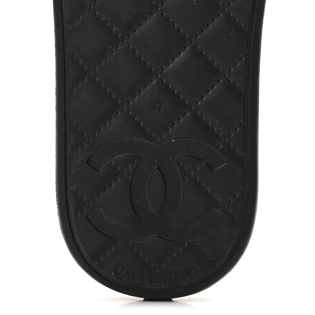 Thermoplastic PVC Camellia Mule Sandals 37 Black