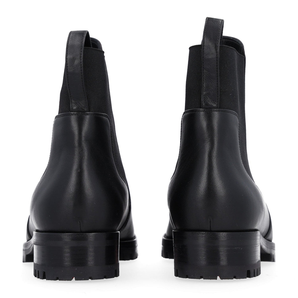 Calfskin Marchacroche Flat Chelsea Boots 39.5 Black