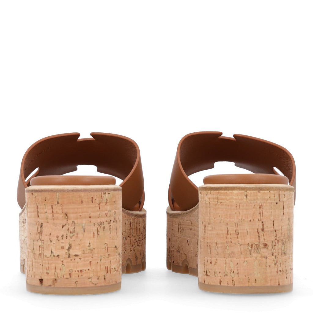 Calfskin Cork Eze 30 Sandals 39 Gold